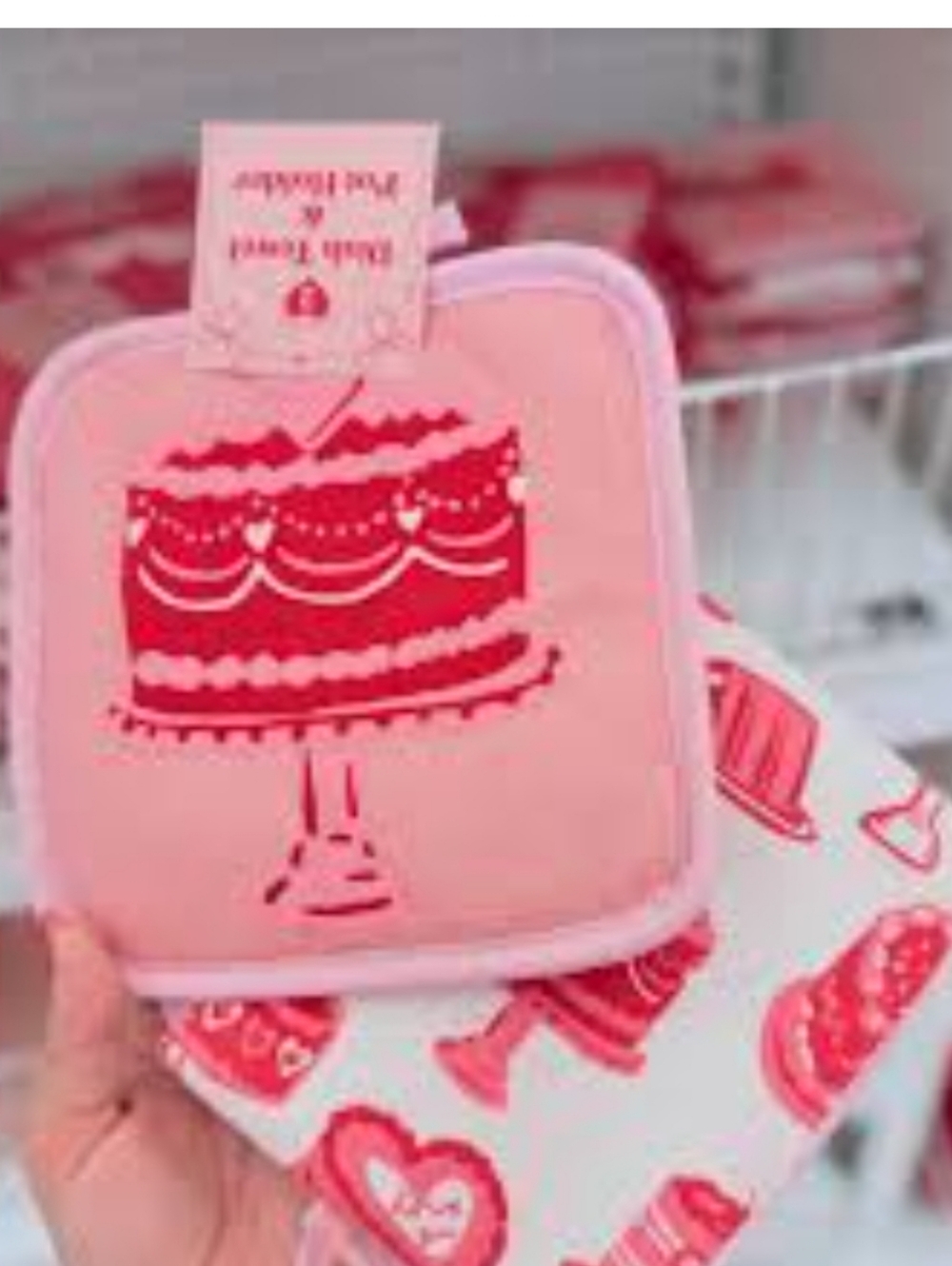 Target Pink Cake & Heart Pot Holder Set